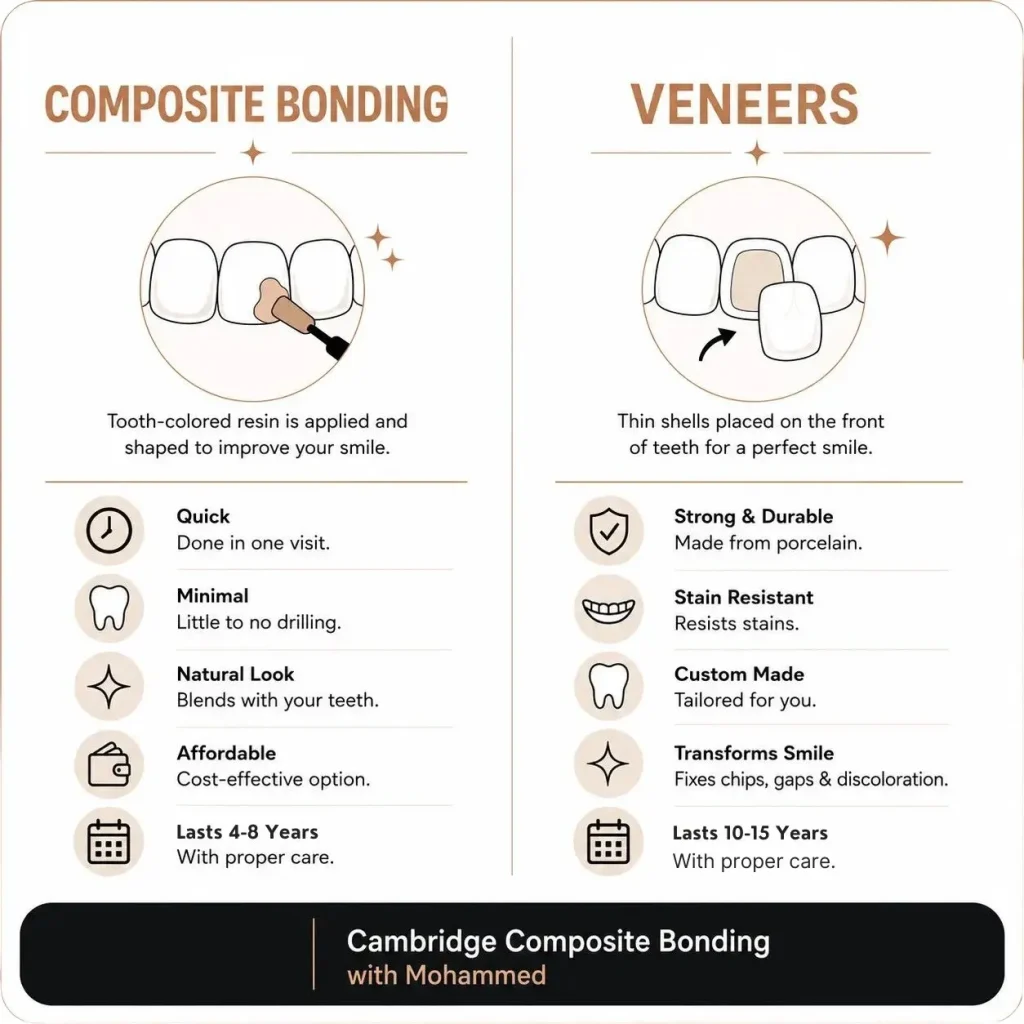 composite bonding vs veneers
